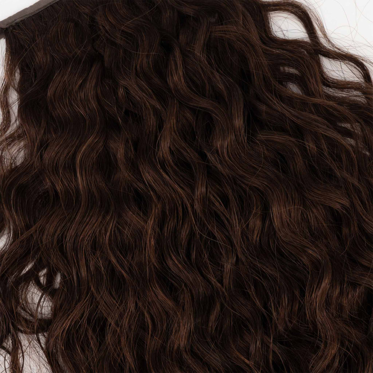 Frontrow Dark Brown Curly 20inch Clip in Ponytail