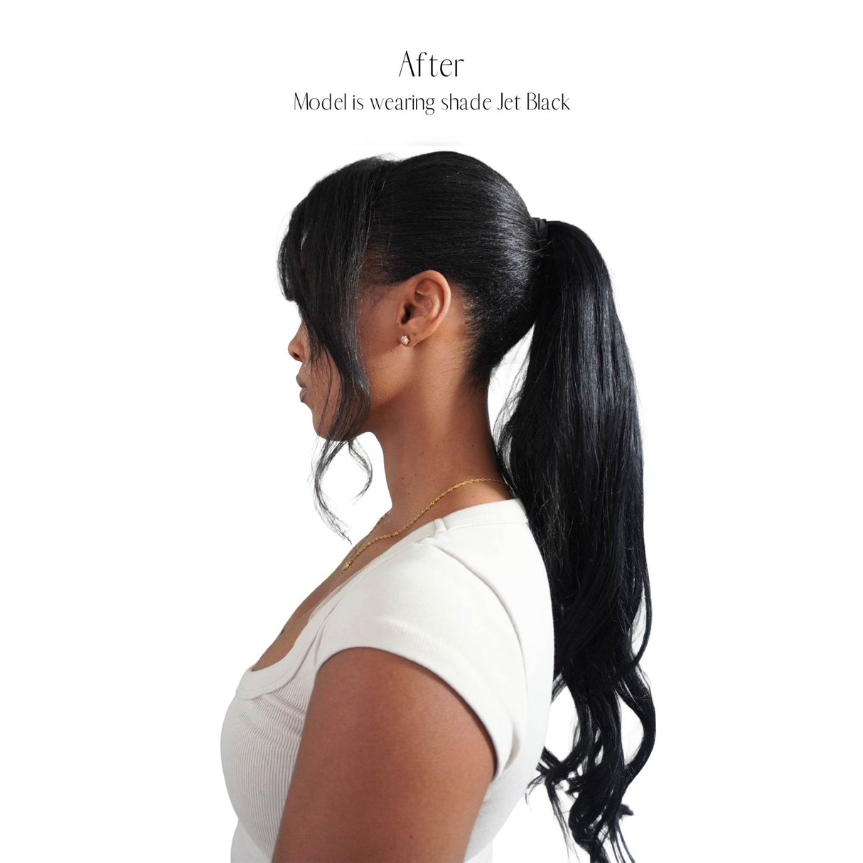 Frontrow Jet Black 20inch Clip-In Ponytail