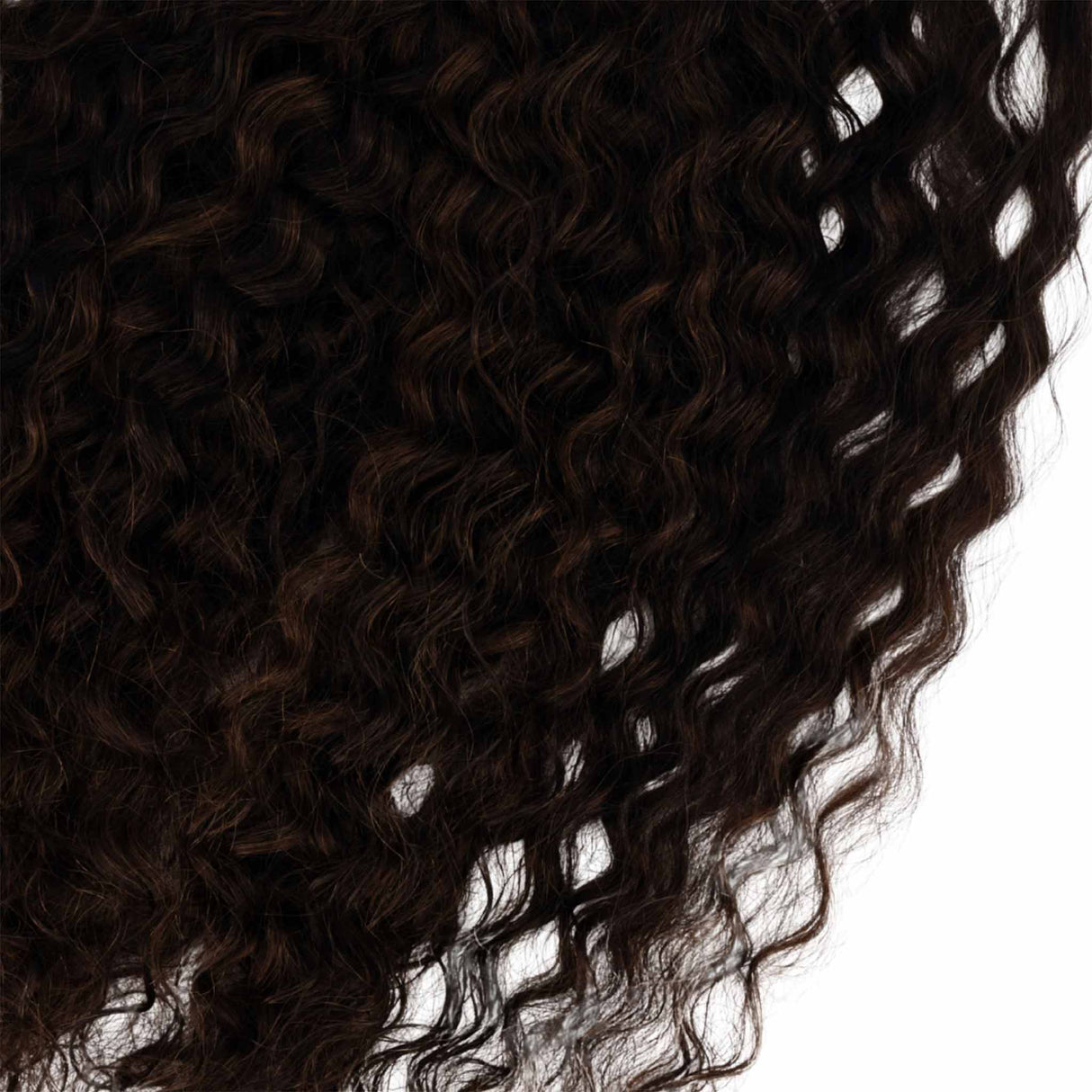 Frontrow Rooted Mixed Chocolate Curly Clip-in Extensions 120g