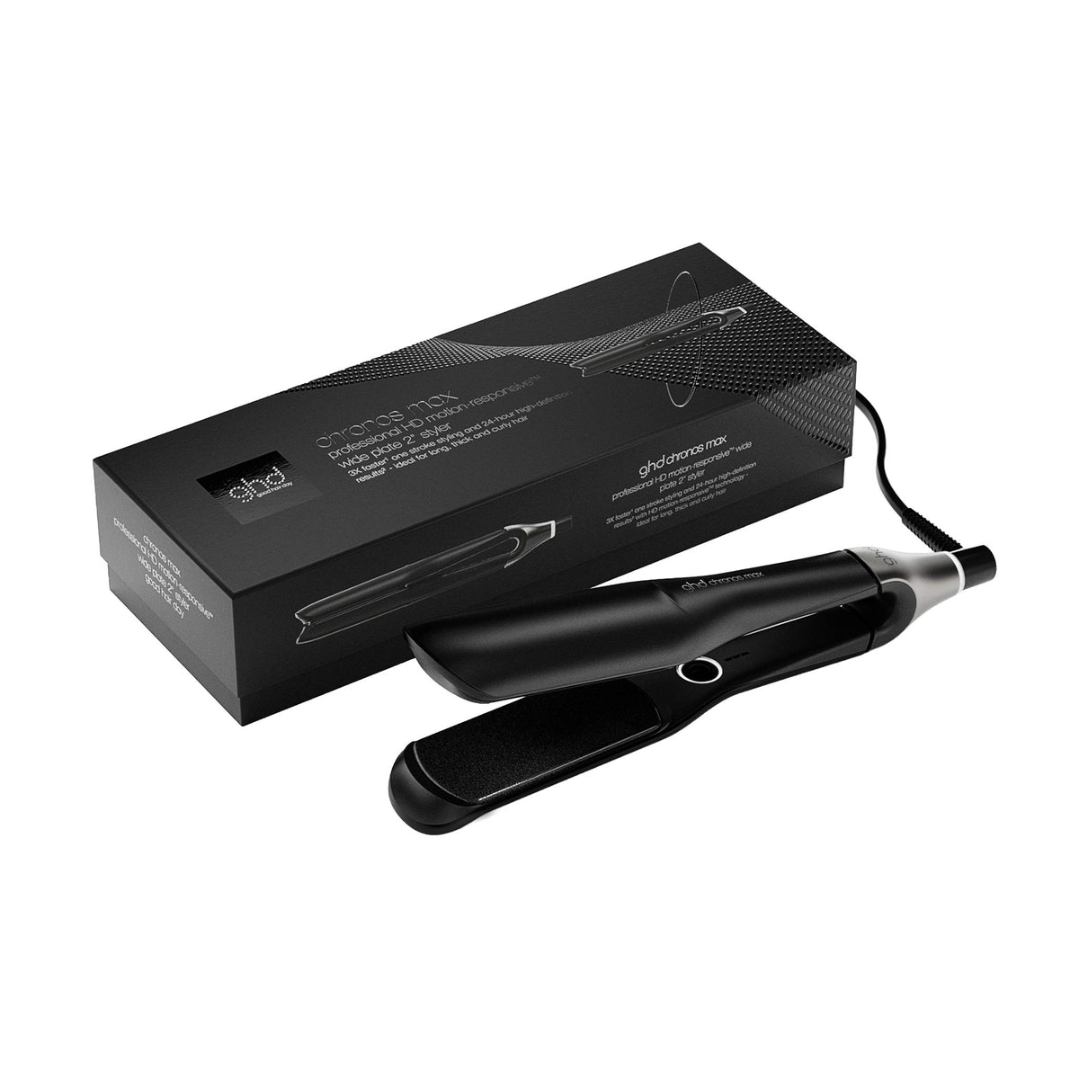 ghd Chronos Max Wide Plate Hair Straightener - Black