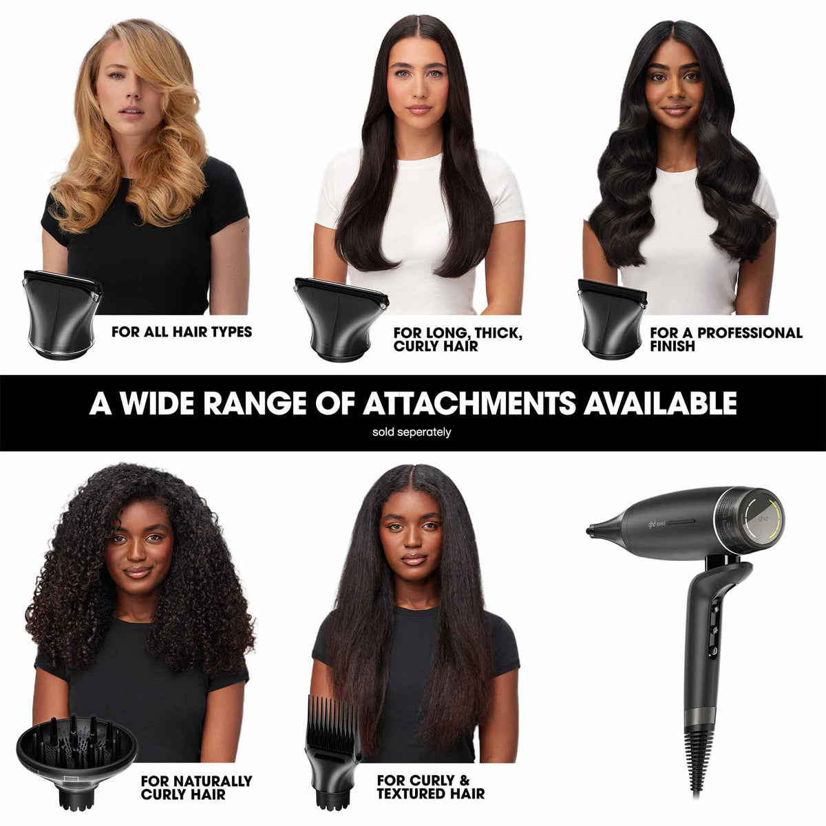 ghd Speed Ionic Hair Dryer - In Black