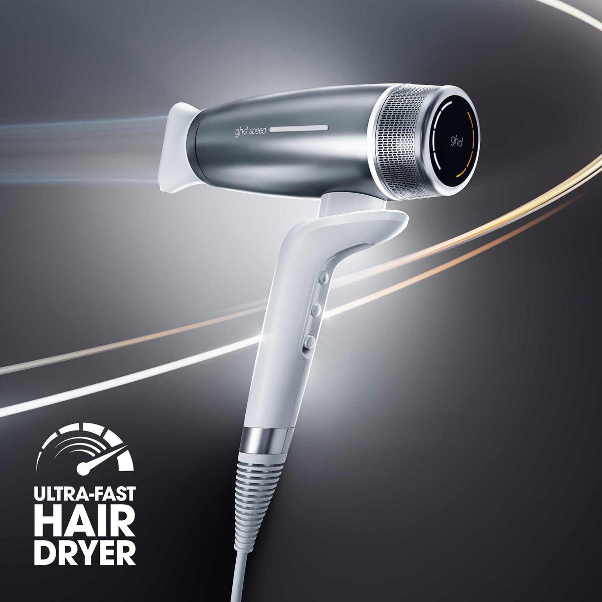 ghd Speed Ionic Hair Dryer - In Silver White