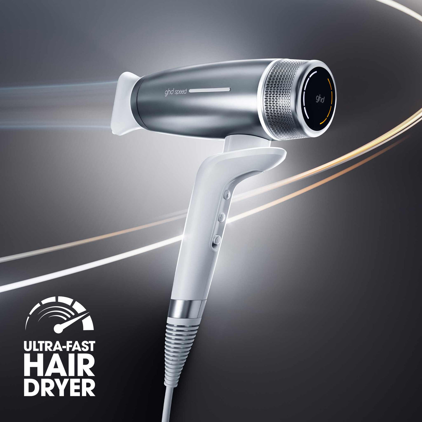 ghd Speed Ionic Hair Dryer - In Silver White