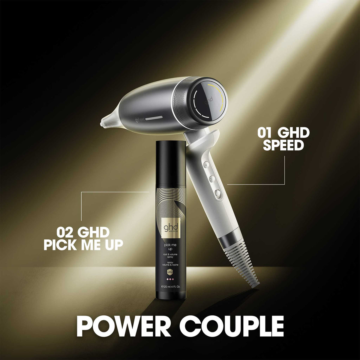 ghd Speed Ionic Hair Dryer - In Silver White