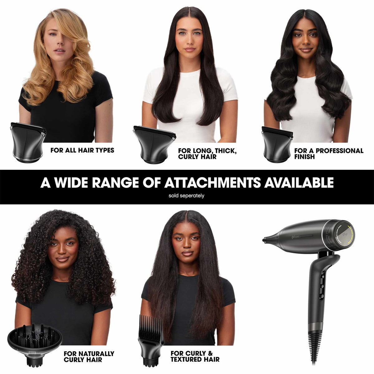 ghd Speed Ionic Hair Dryer - In Titanium Black