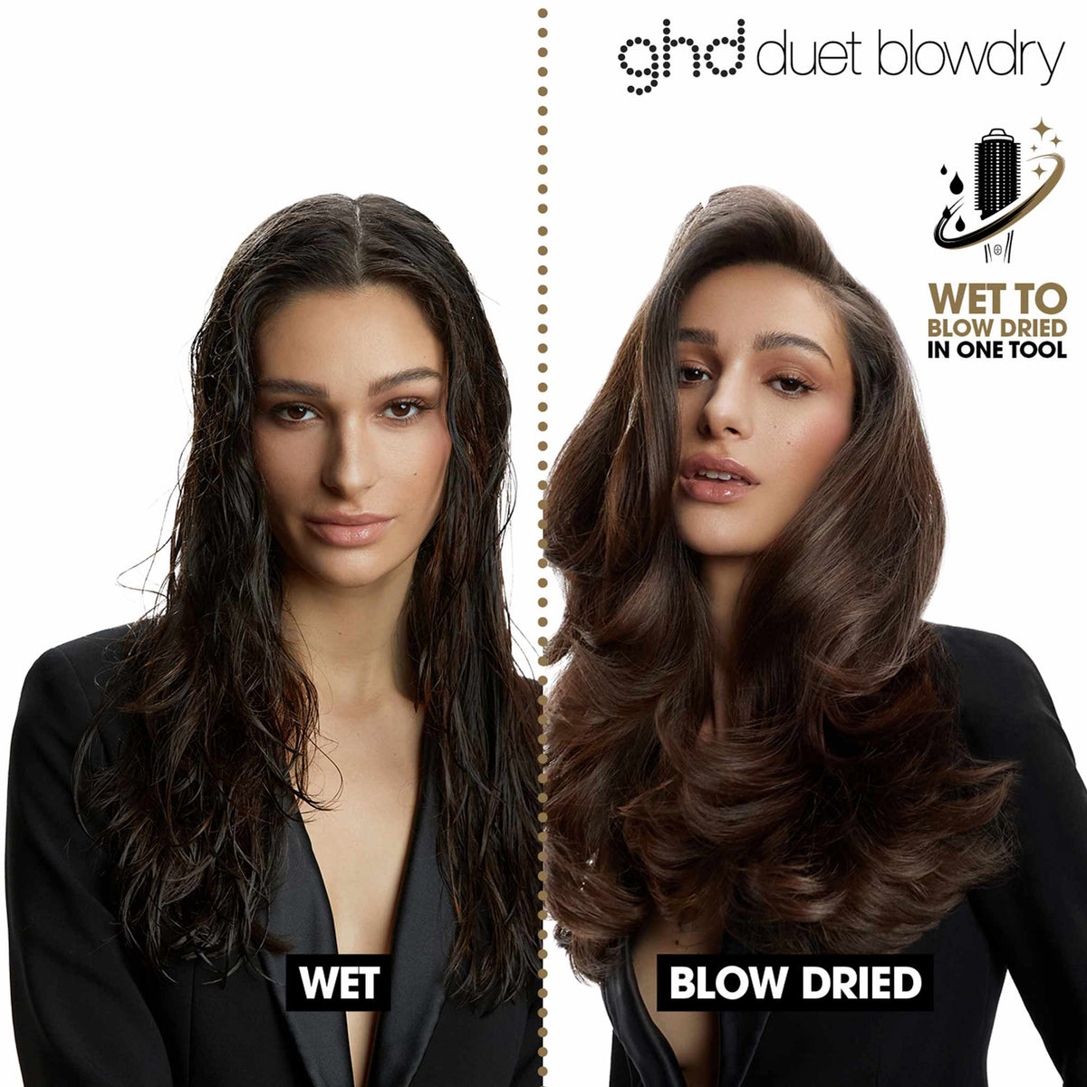 ghd Duet Blowdry - Hair Dryer Brush Black