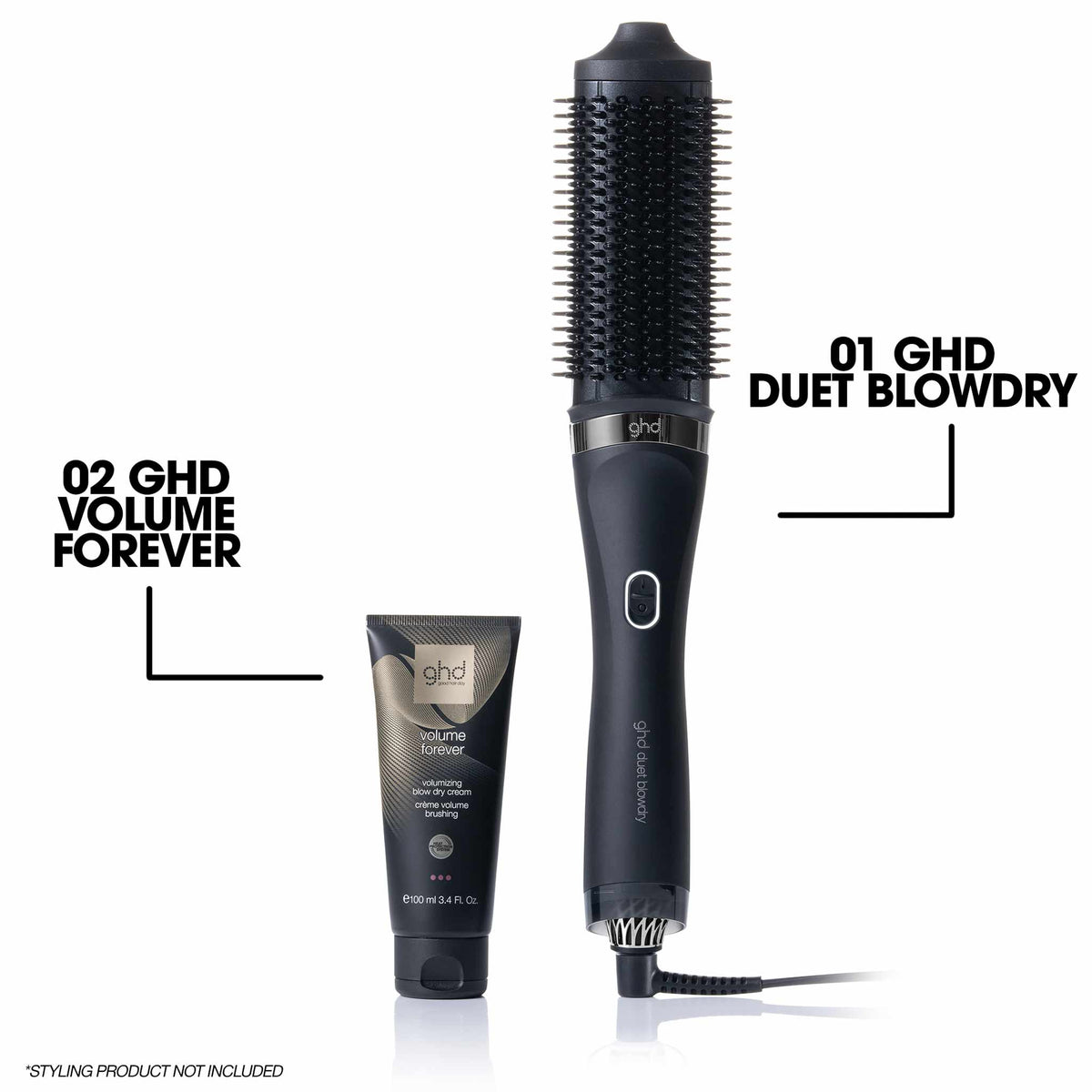 ghd Duet Blowdry - Hair Dryer Brush Black