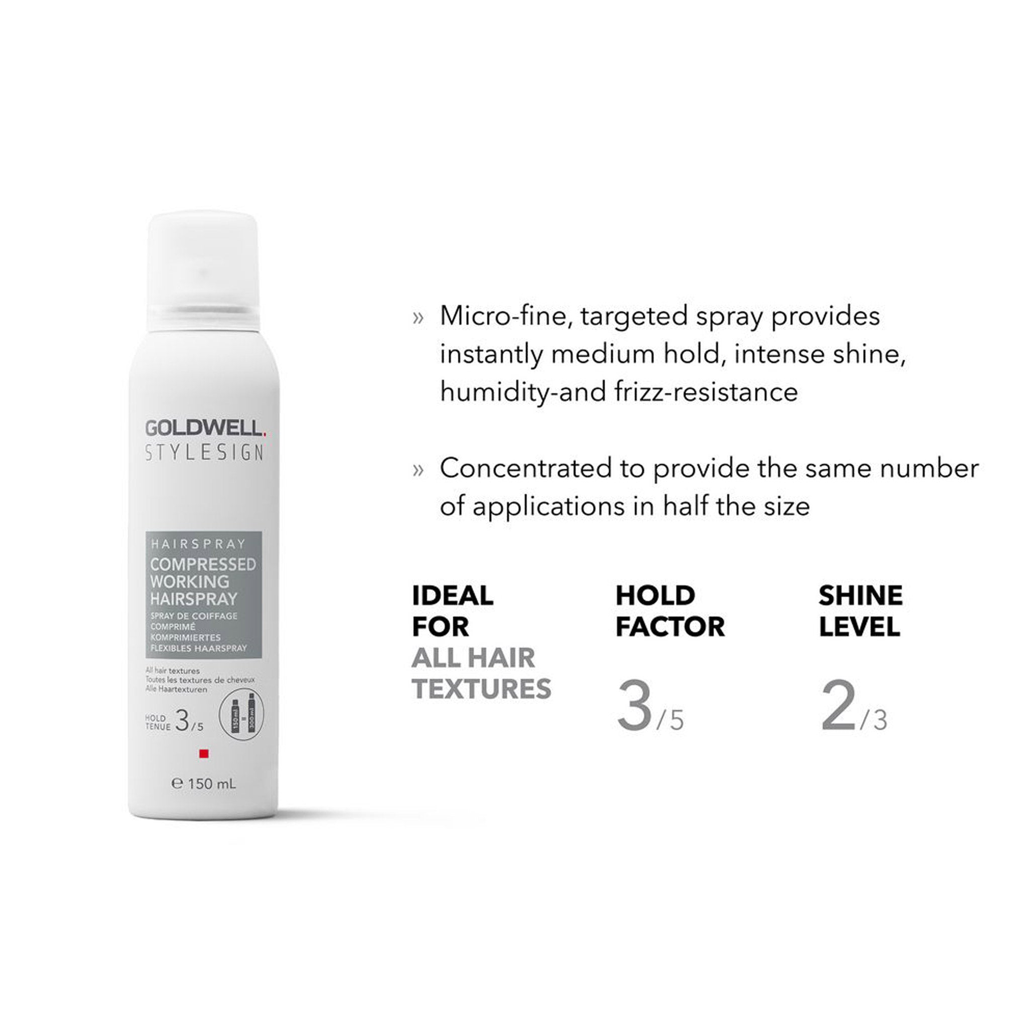 Goldwell StyleSign Hairspray Compressed Working Hairspray 150ml Goldwell stylesign hairspray compressed working hairspray 150ml
