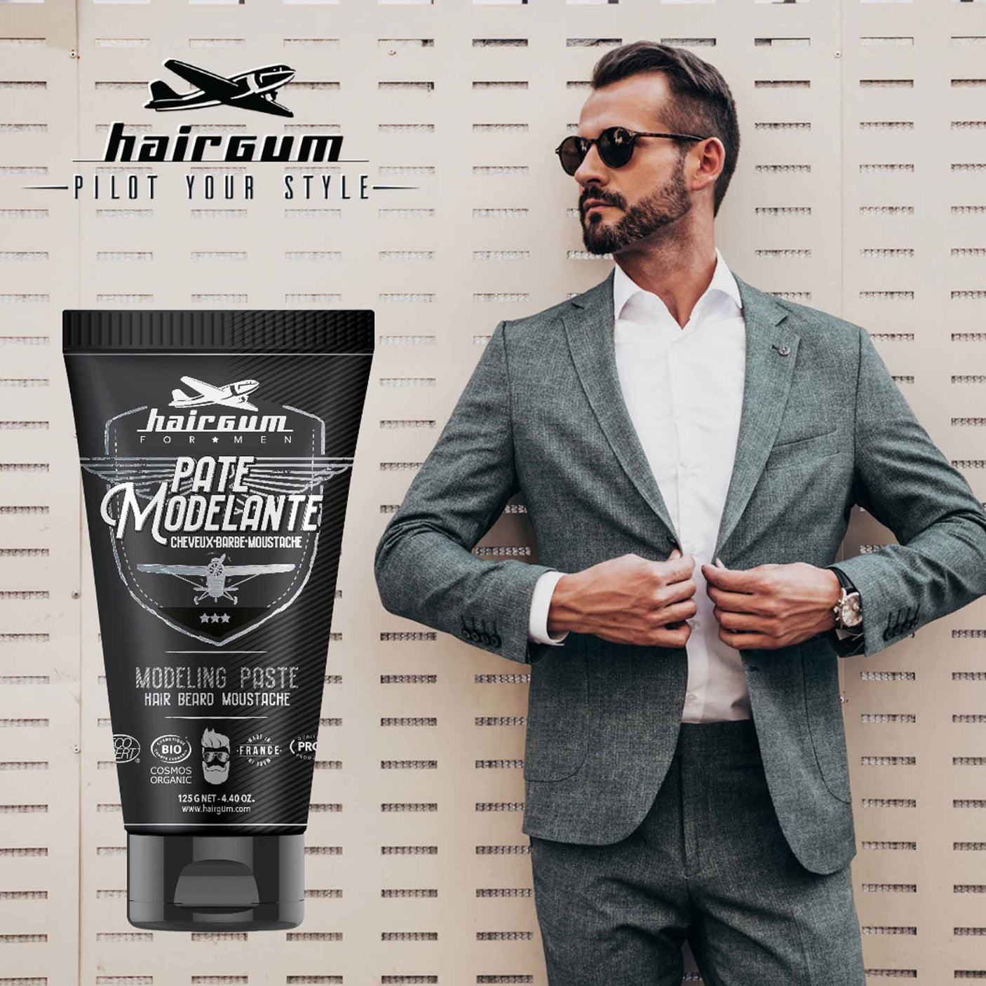 Hairgum Modeling Paste for Hair, Beard & Moustache 125g
