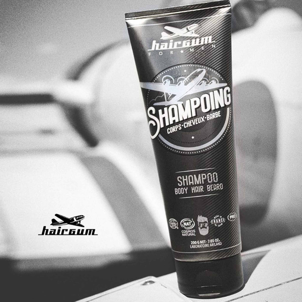 Hairgum Shampoo for Body, Hair & Beard 200g