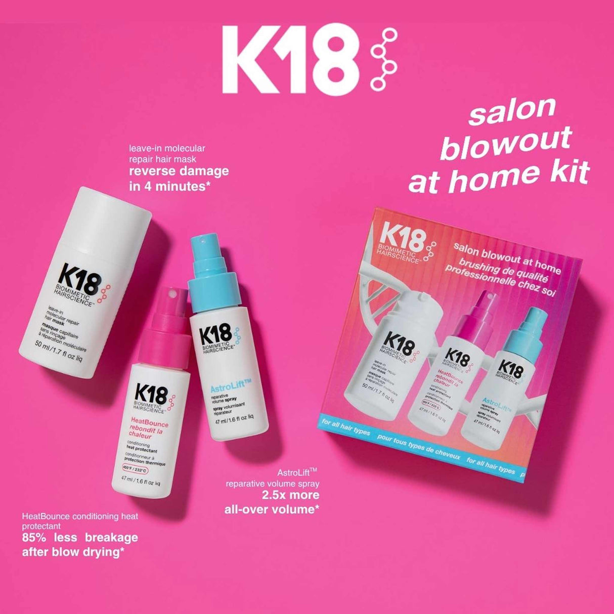 K18 Salon Blowout at Home Kit