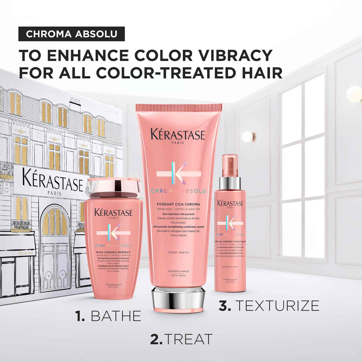 Kérastase Chroma Absolu Gift Set for Protecting Colour-Treated Hair  - Complimentary Shampoo