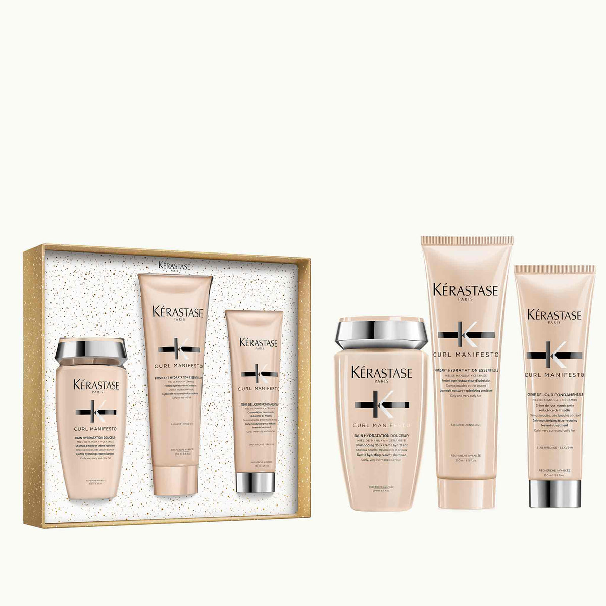 Kérastase Curl Manifesto Hydrating Gift Set  for Curly, Very Curly & Coily Hair  - Complimentary Shampoo