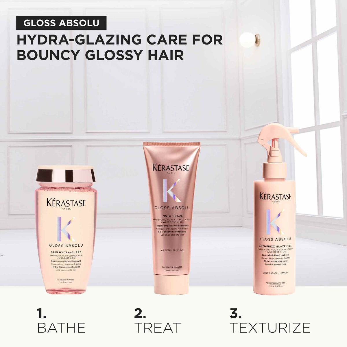 Kérastase Gloss Absolu Giftset for Long Hair Prone to Frizz - Complimentary Shampoo