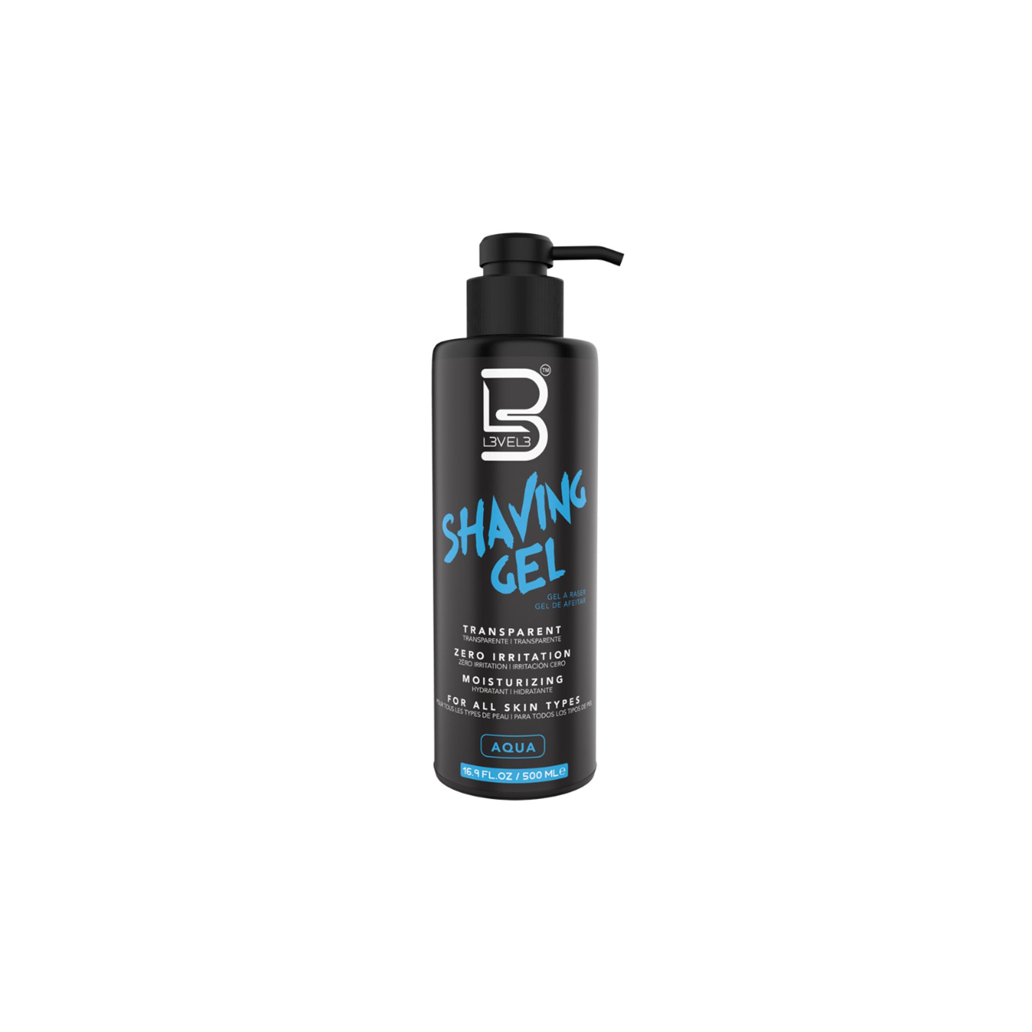 L3VEL3 Shaving Gel Aqua 500ml | Retail Box - retailbox.co.za
