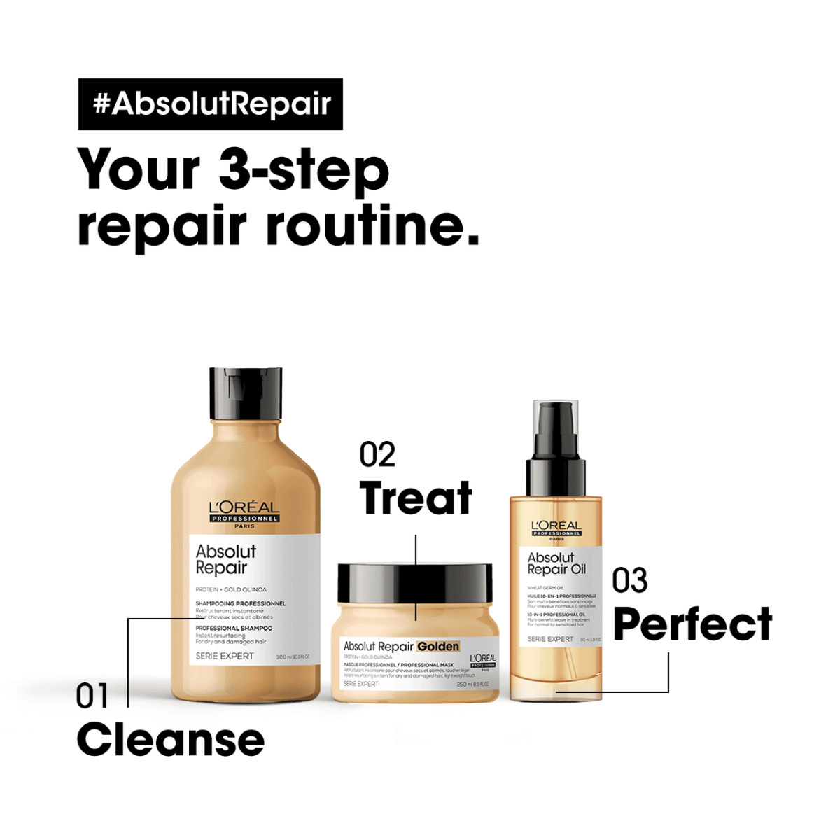 L'Oreal Professionnel Absolut Repair Gold Masque Fine 250ml