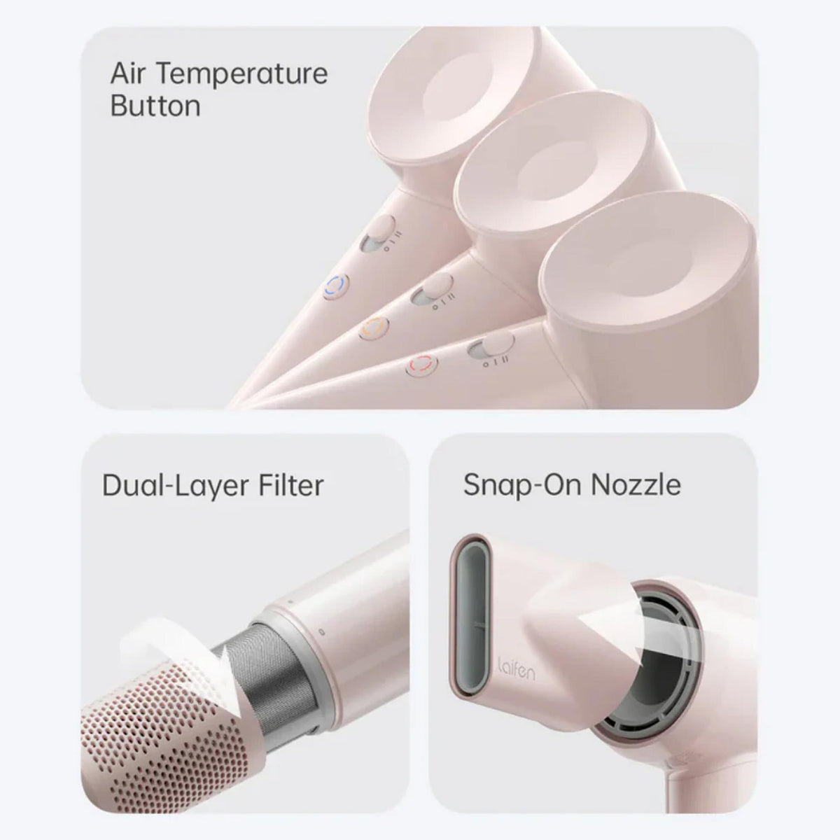 Laifen SE Lite High Performance Hairdryer Glossy Pink