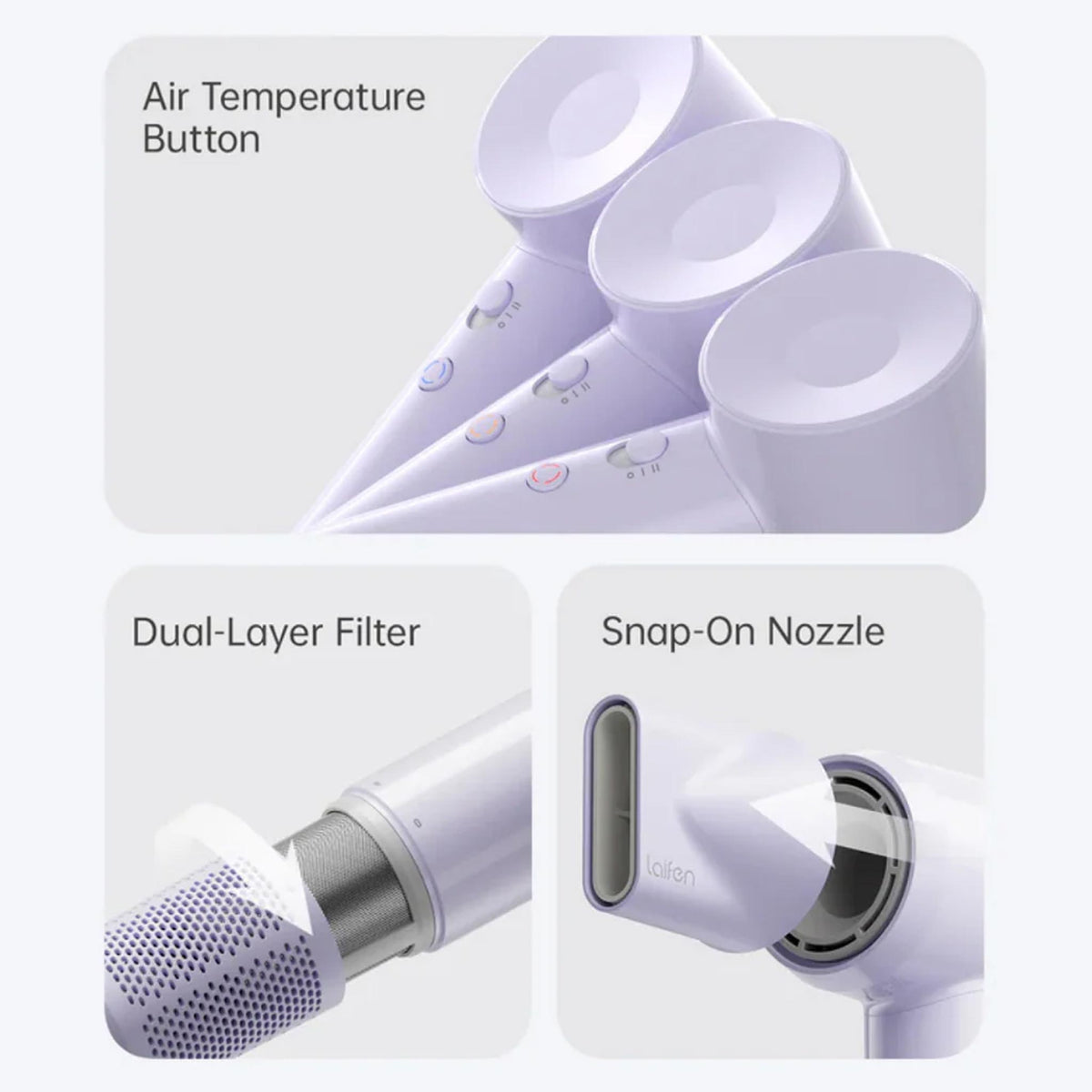 Laifen SE Lite High Performance Hairdryer Glossy Purple