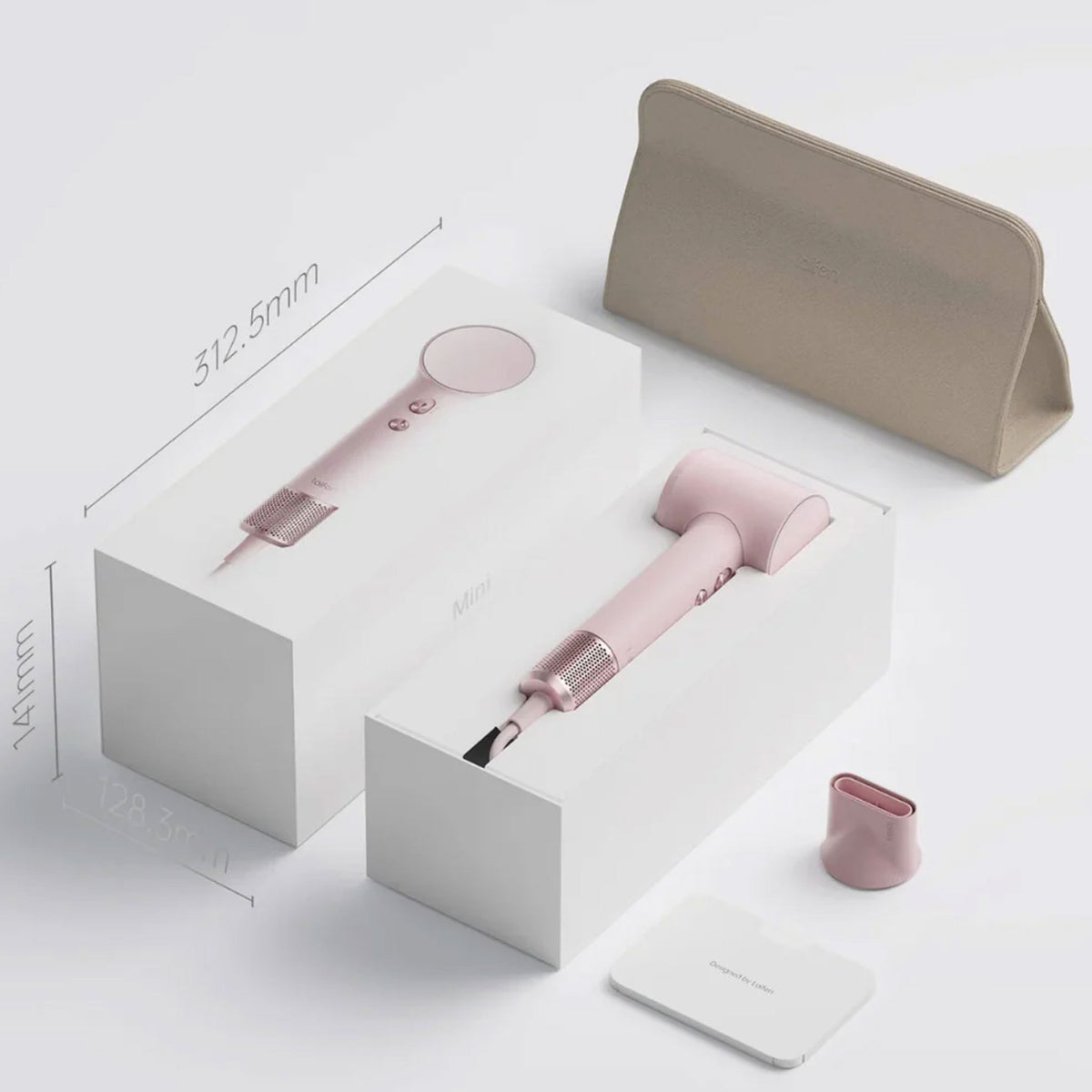 Laifen Mini High Performance Hairdryer Coral Pink