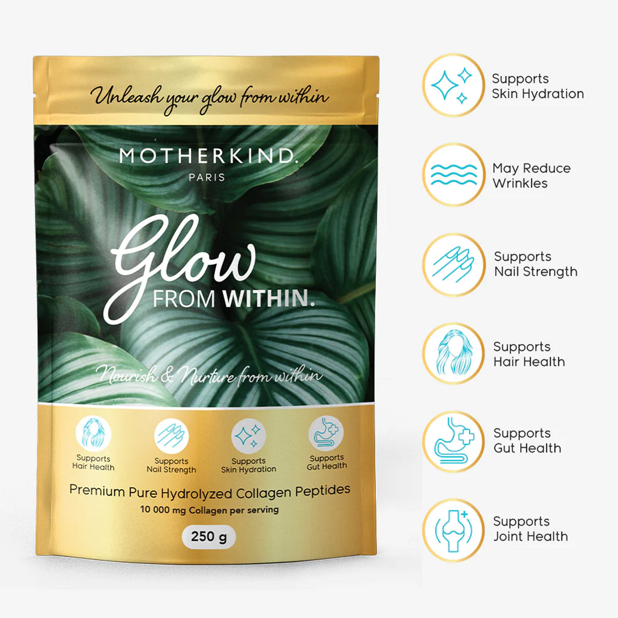 Motherkind Glow From Within Collagen Single Servings 32's