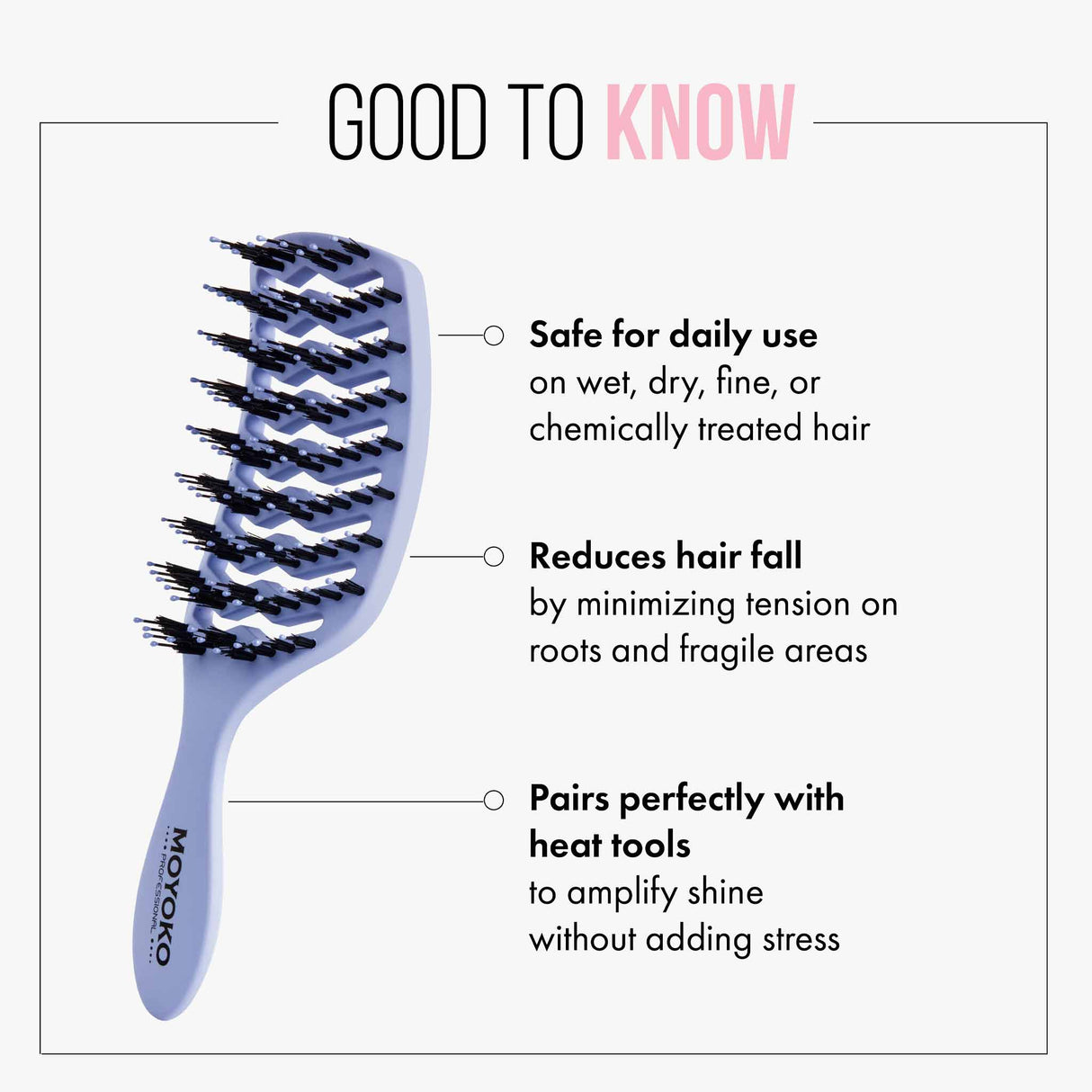 Mycro Keratin Moyoko Detangling Brush - Lilac
