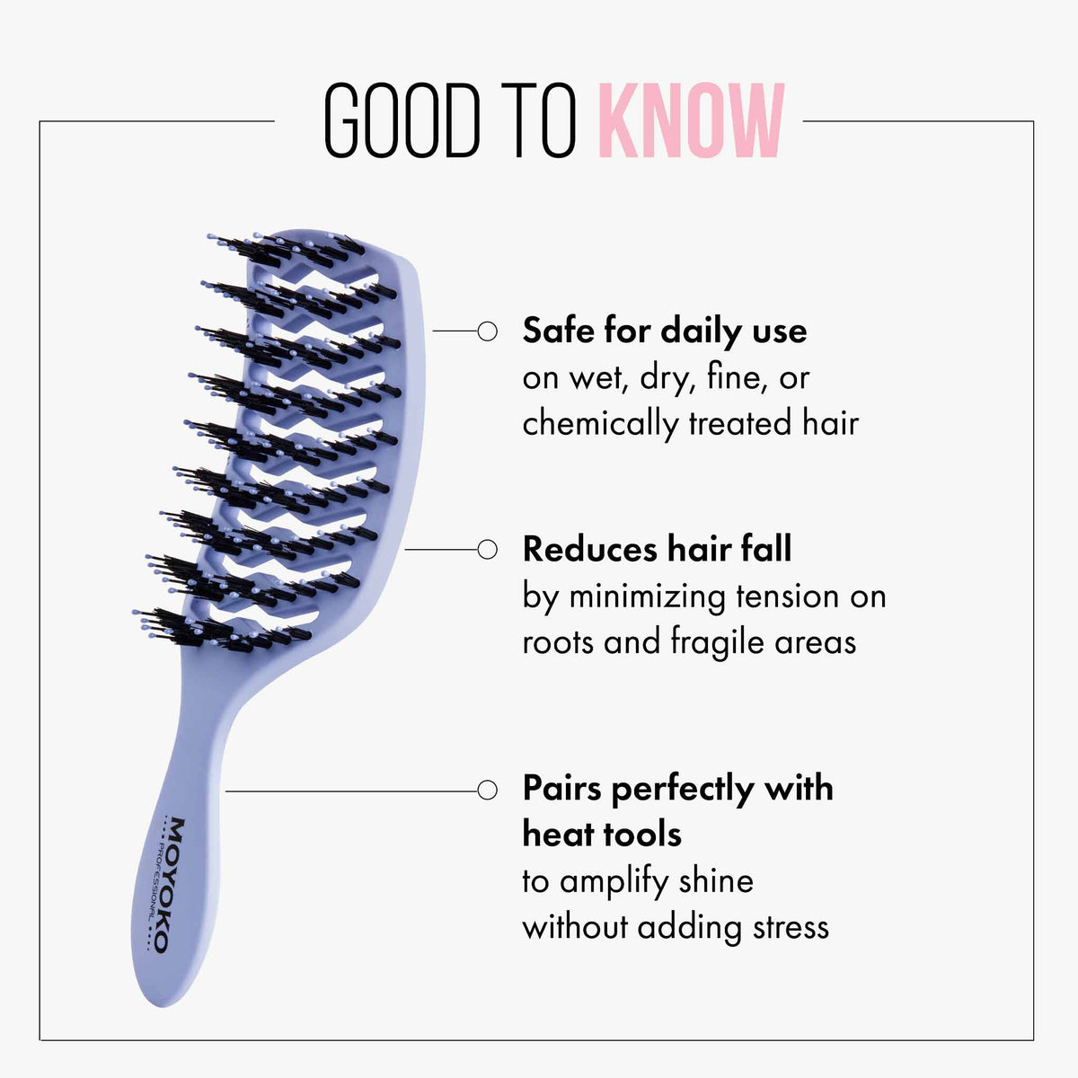 Mycro Keratin Moyoko Detangling Brush - Lilac