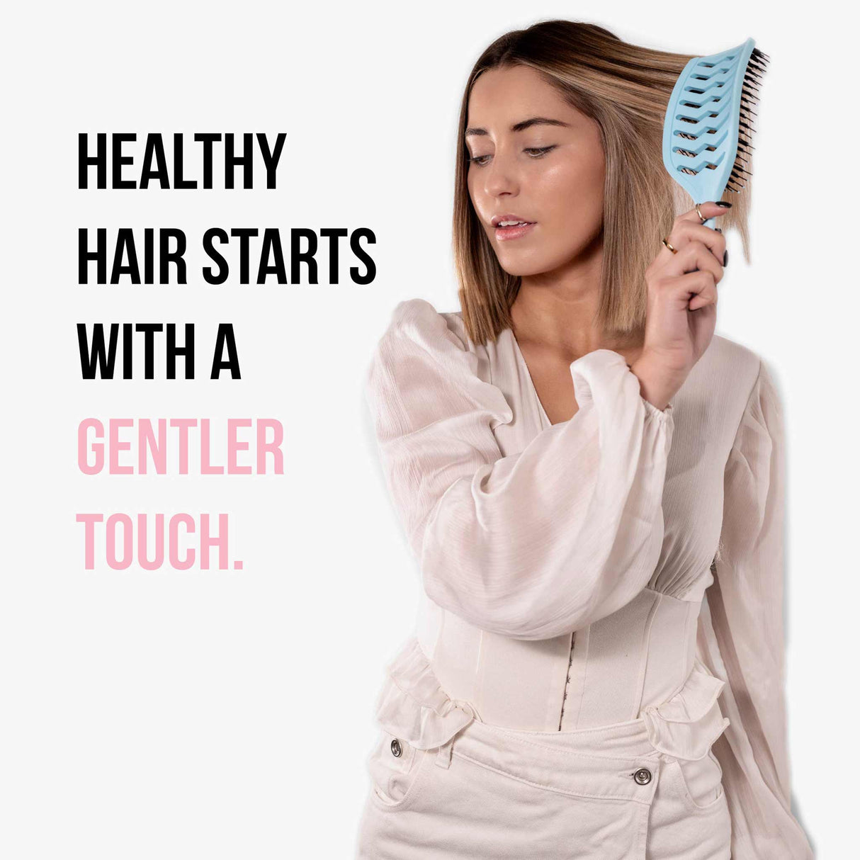 Mycro Keratin Moyoko Detangling Brush - Pastel Blue