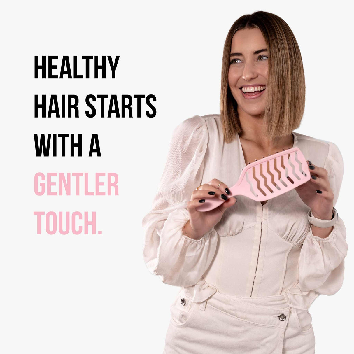 Mycro Keratin Moyoko Detangling Brush - Pastel Pink