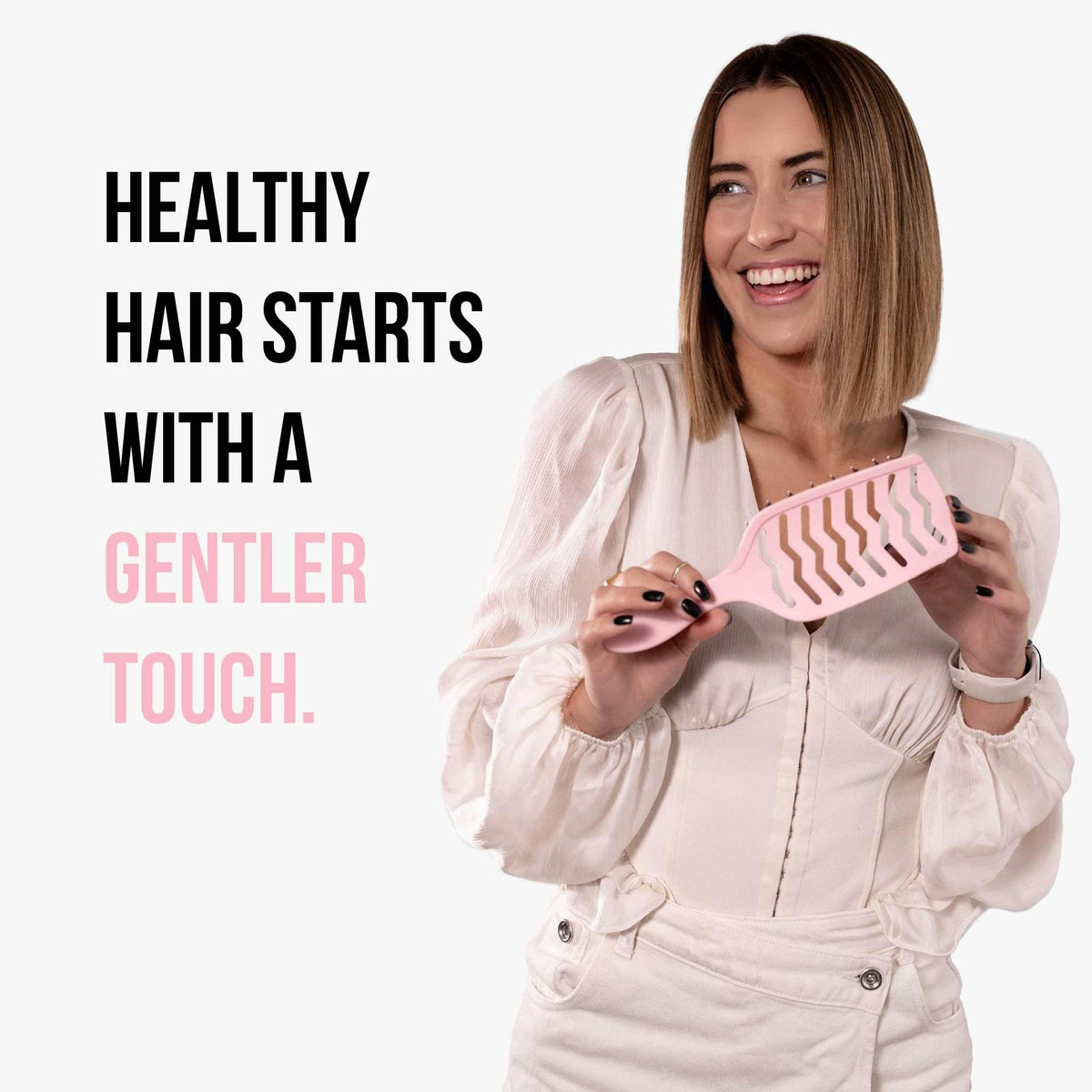Mycro Keratin Moyoko Detangling Brush - Pastel Pink