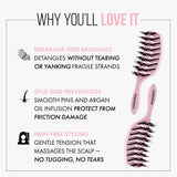 Mycro Keratin Moyoko Detangling Brush - Pastel Pink