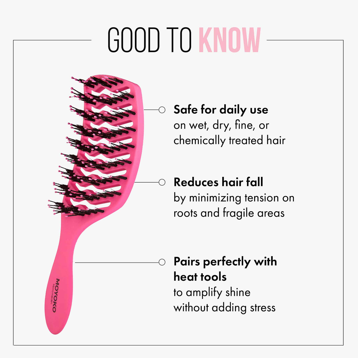 Mycro Keratin Moyoko Brush - Pink