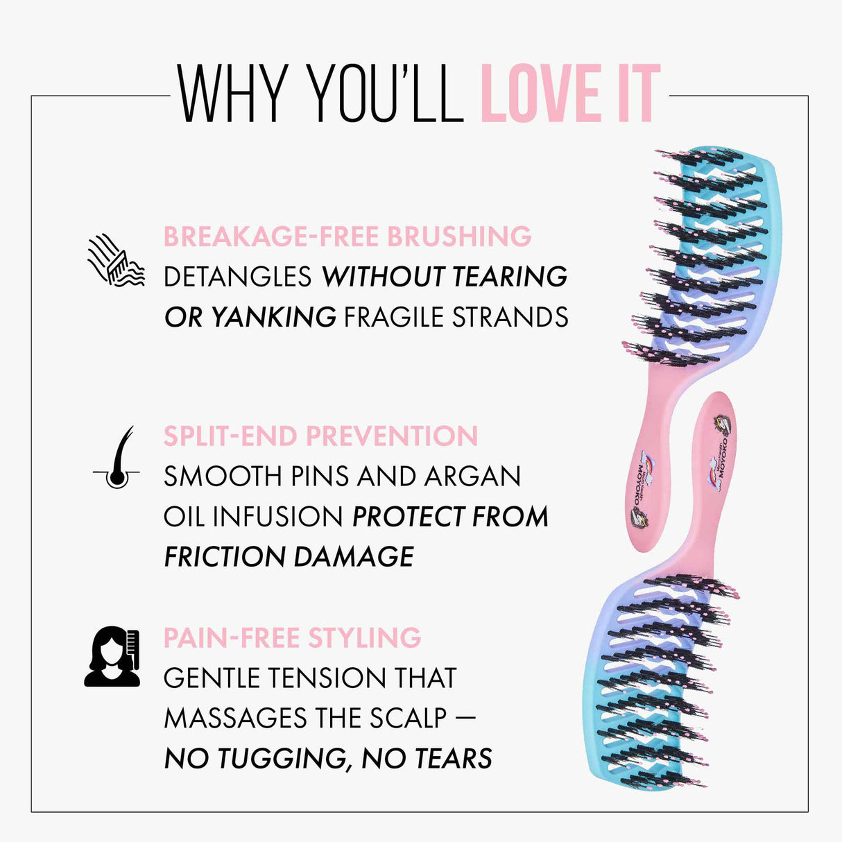 Mycro Keratin Moyoko Brush - Unicorn