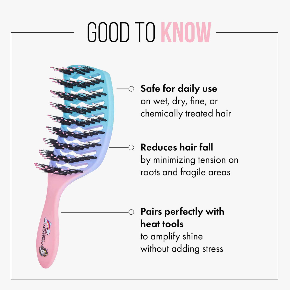 Mycro Keratin Moyoko Brush - Unicorn