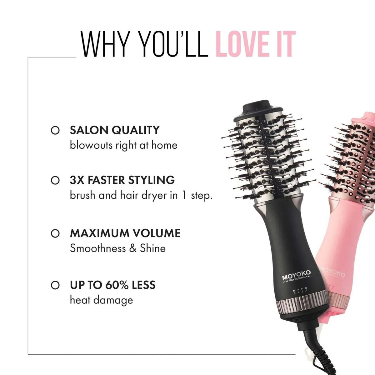 Mycro Keratin Moyoko Mini Magnitude Blowbrush – Pink