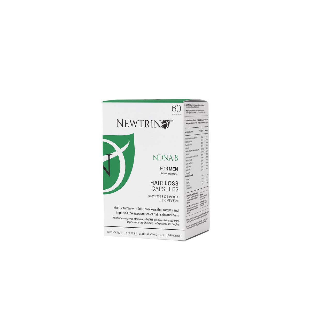 Newtrino NDNA 8 Hair Loss Capsules For Men 60&#39;s