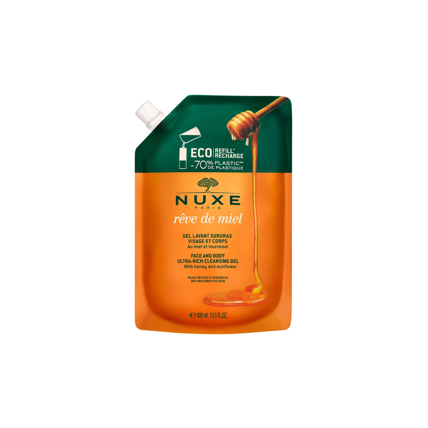 Nuxe Rêve de Miel Eco Refill Clean Gel 400ml