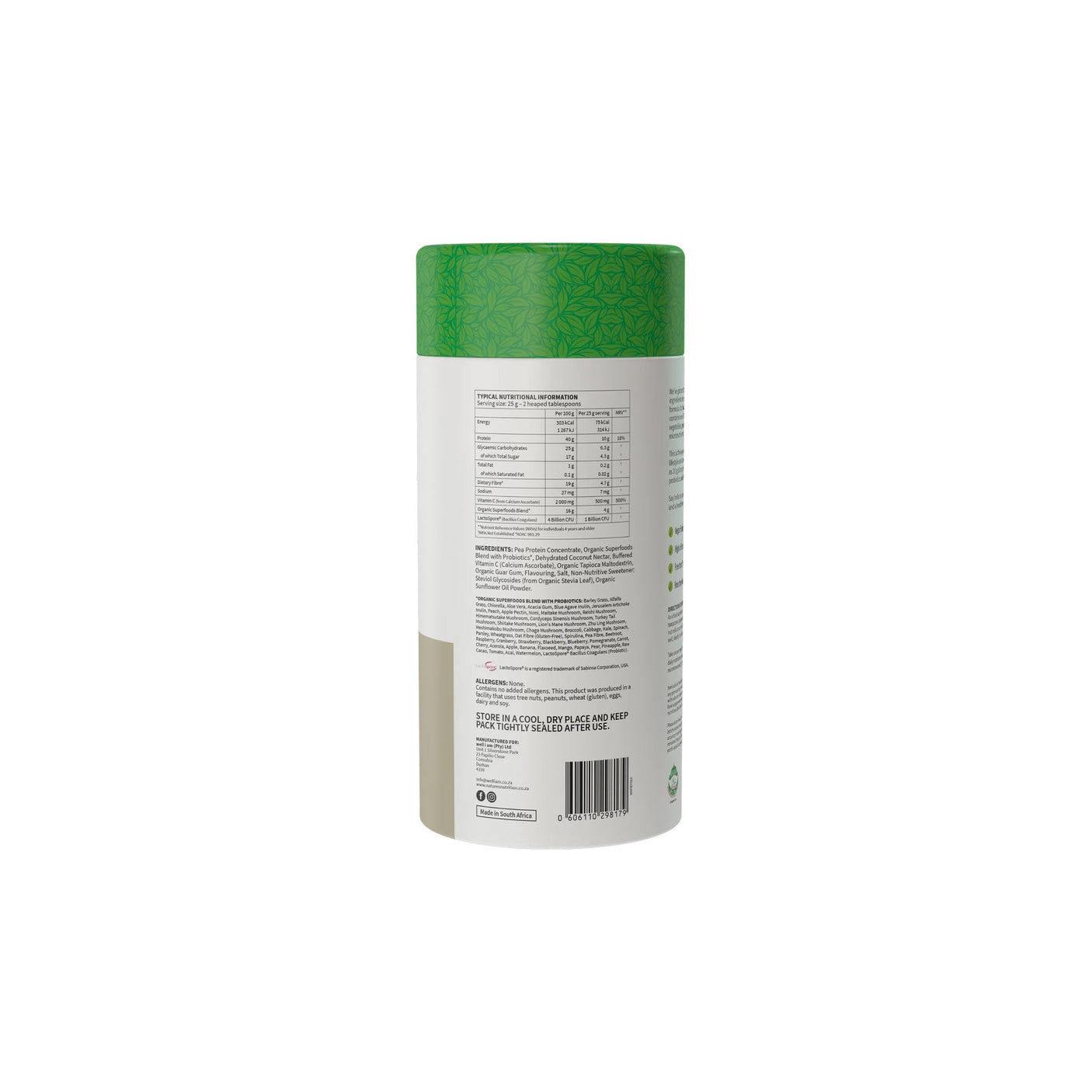 Nature's Nutrition Raw Vanilla 500g Core