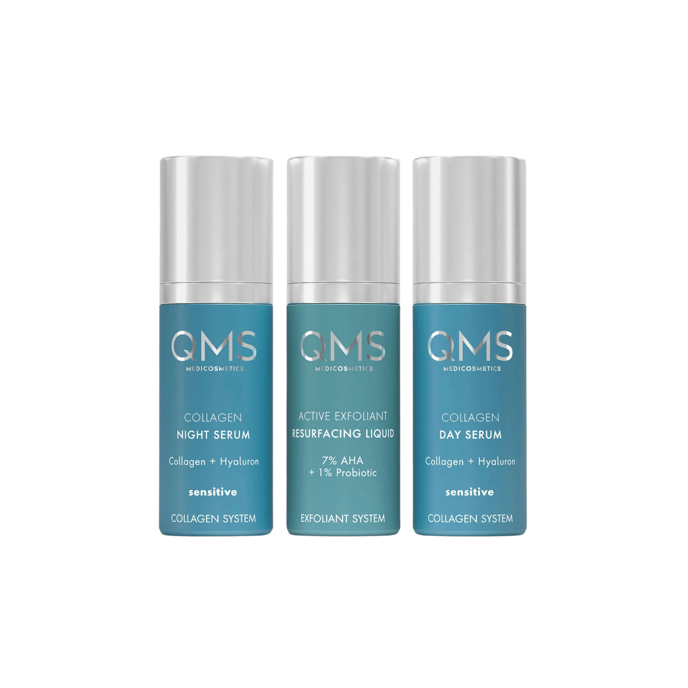 QMS Collagen + Exfoliant Set Sensitive 3x30ml