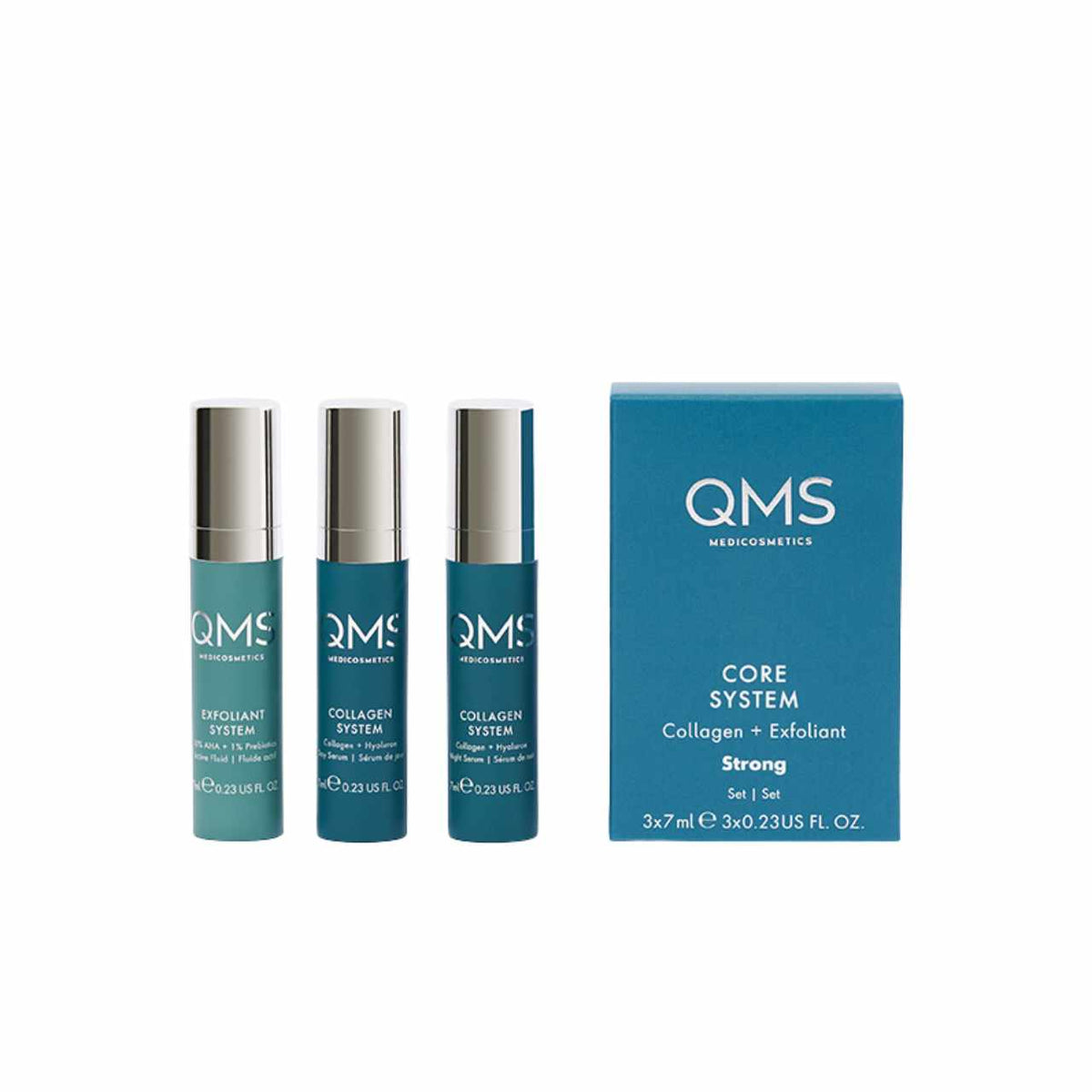 QMS Collagen + Exfoliant Set Strong 3x7ml
