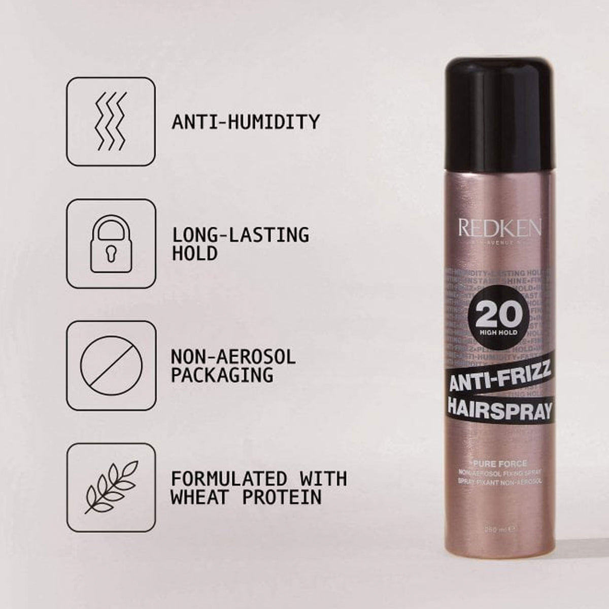 Redken Pure Force Anti-Frizz Hairspray 250ml