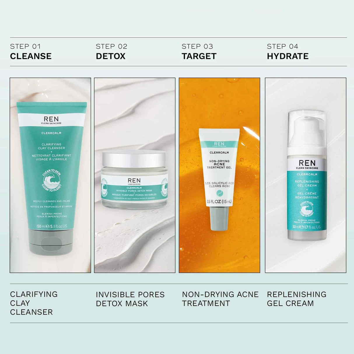 REN ClearCalm Clarifying Clay Cleanser 150ml