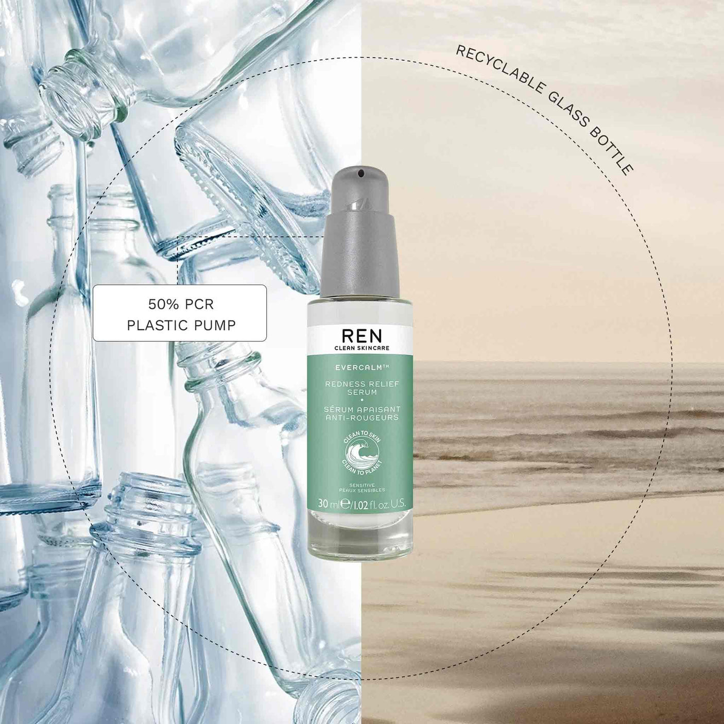 REN EverCalm Redness Relief Serum 30ml