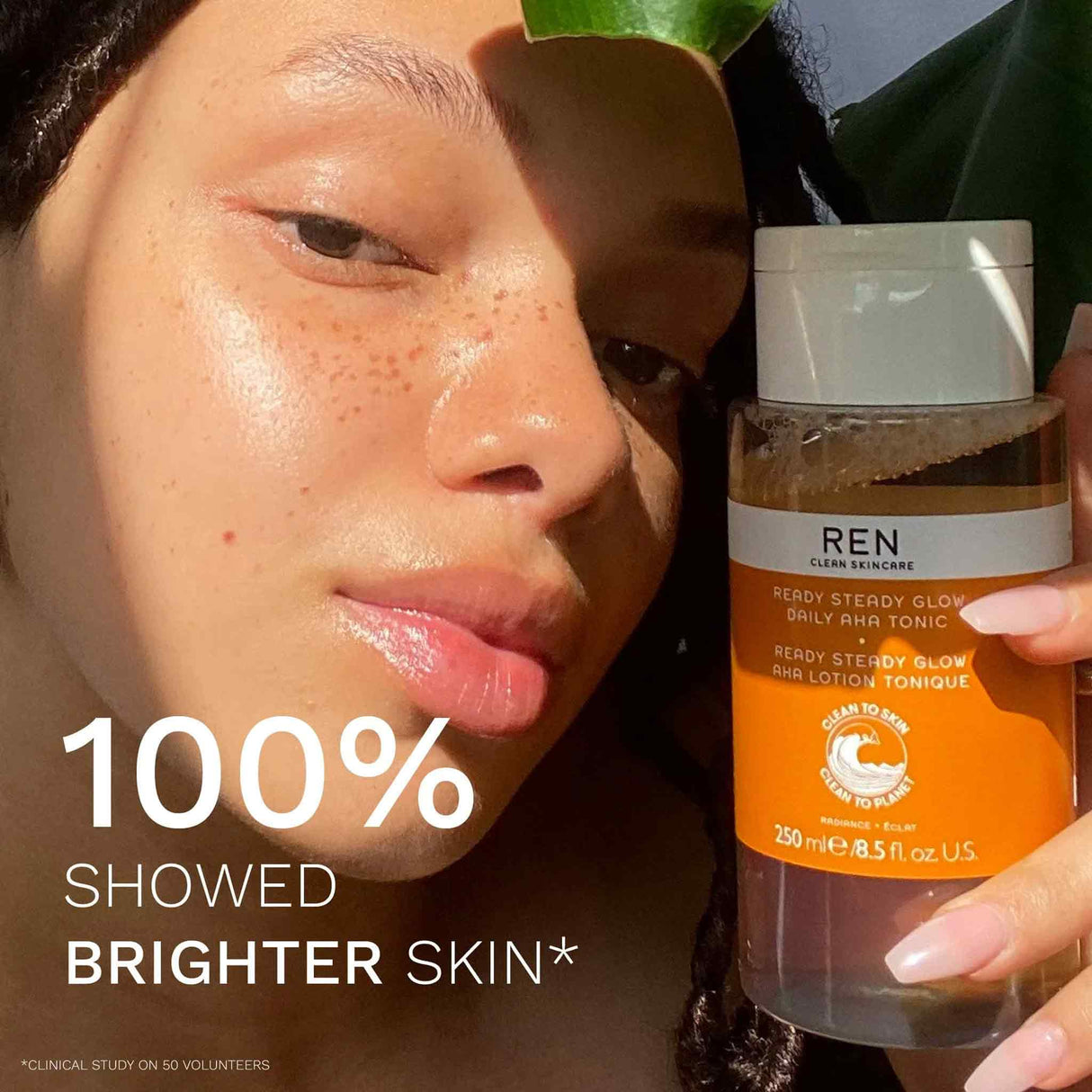 REN Radiance Ready Steady Glow Daily AHA Tonic 250ml