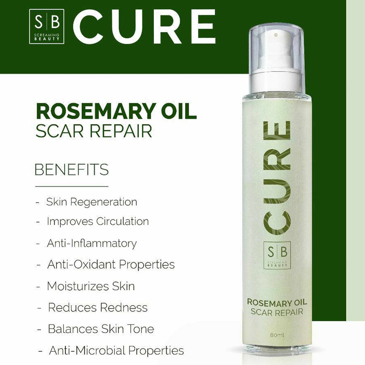 Screaming Beauty Rosemary Oil Scar Repair 80ml