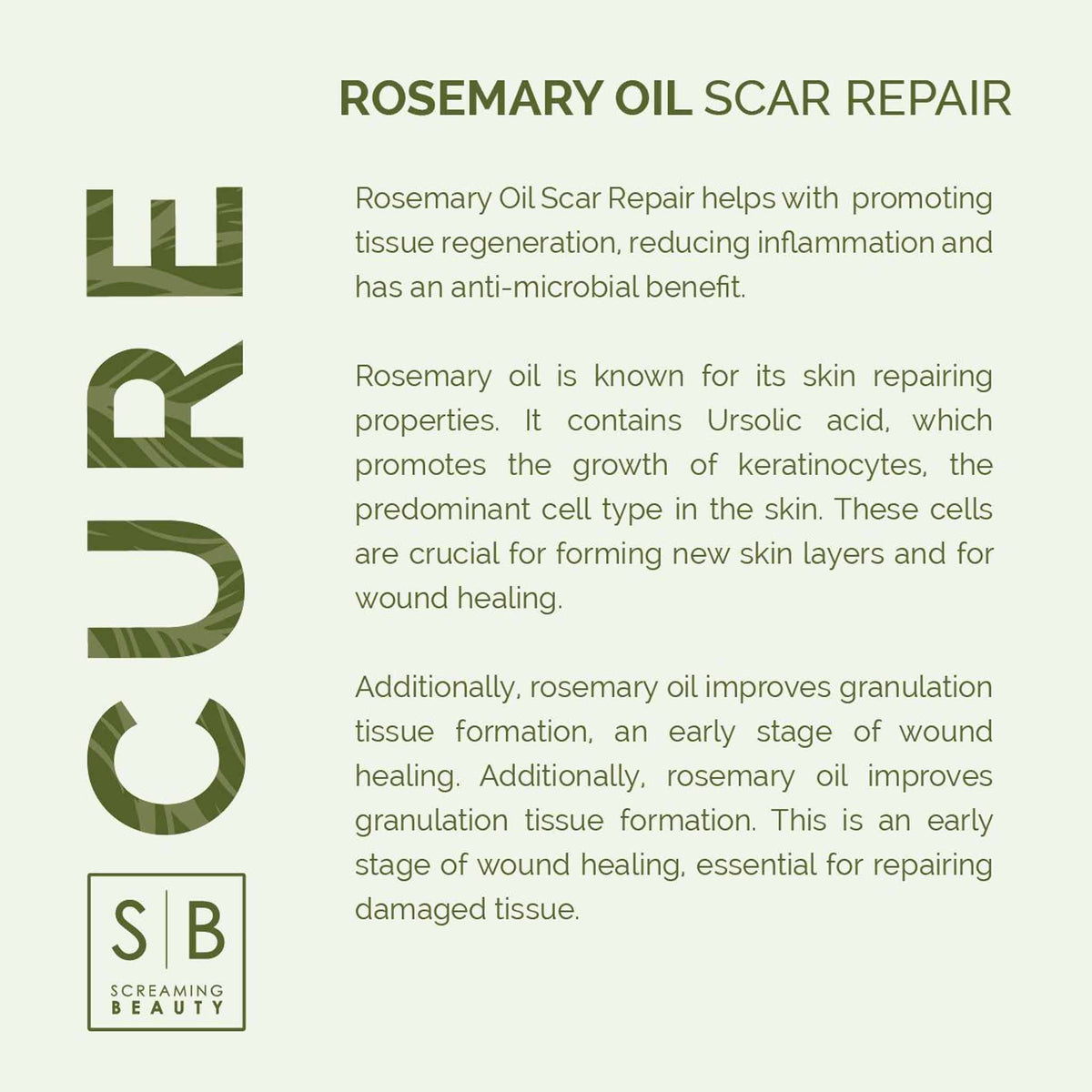 Screaming Beauty Rosemary Oil Scar Repair 80ml