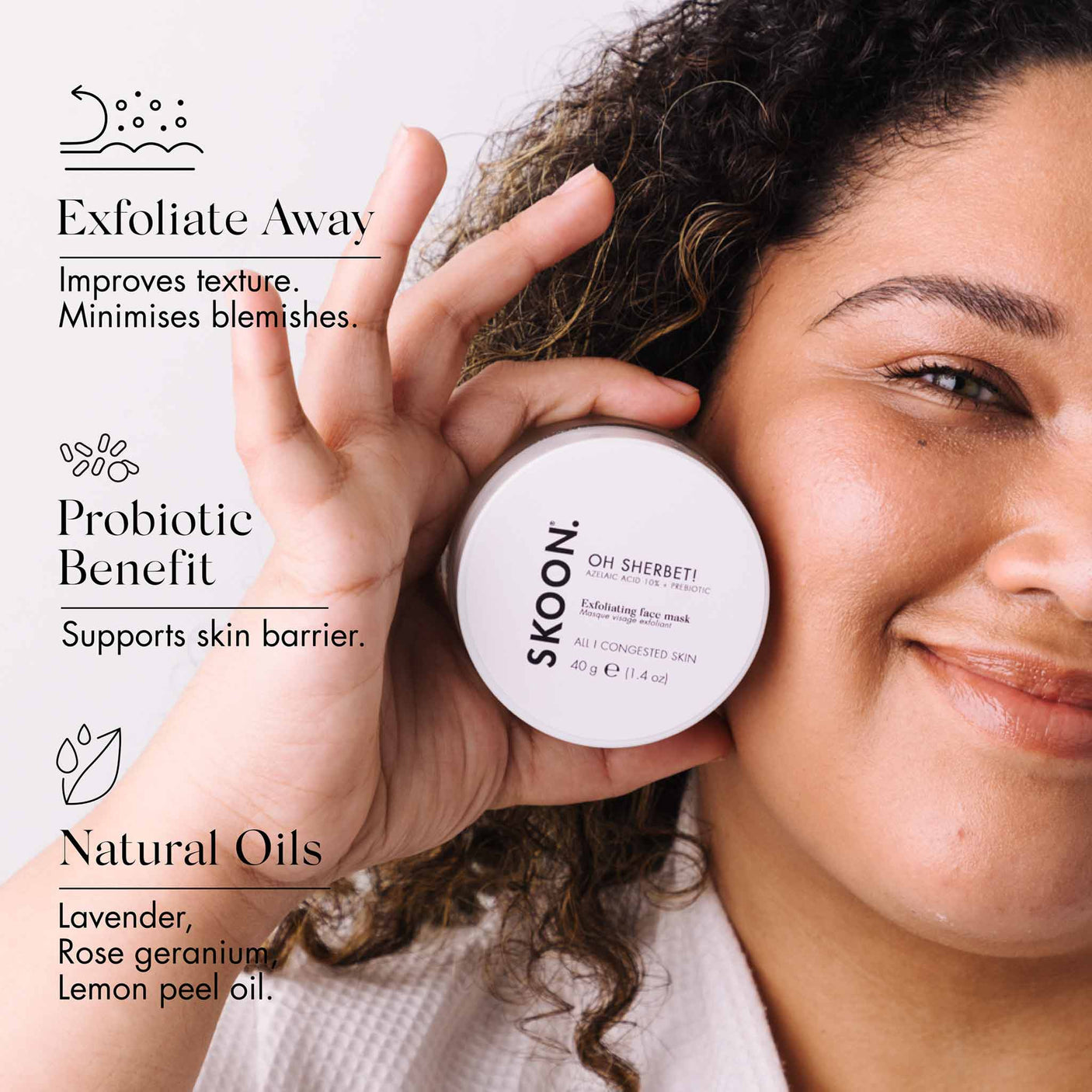 Skoon OH SHERBET! Azelaic Acid 10% Exfoliating Mask 20g