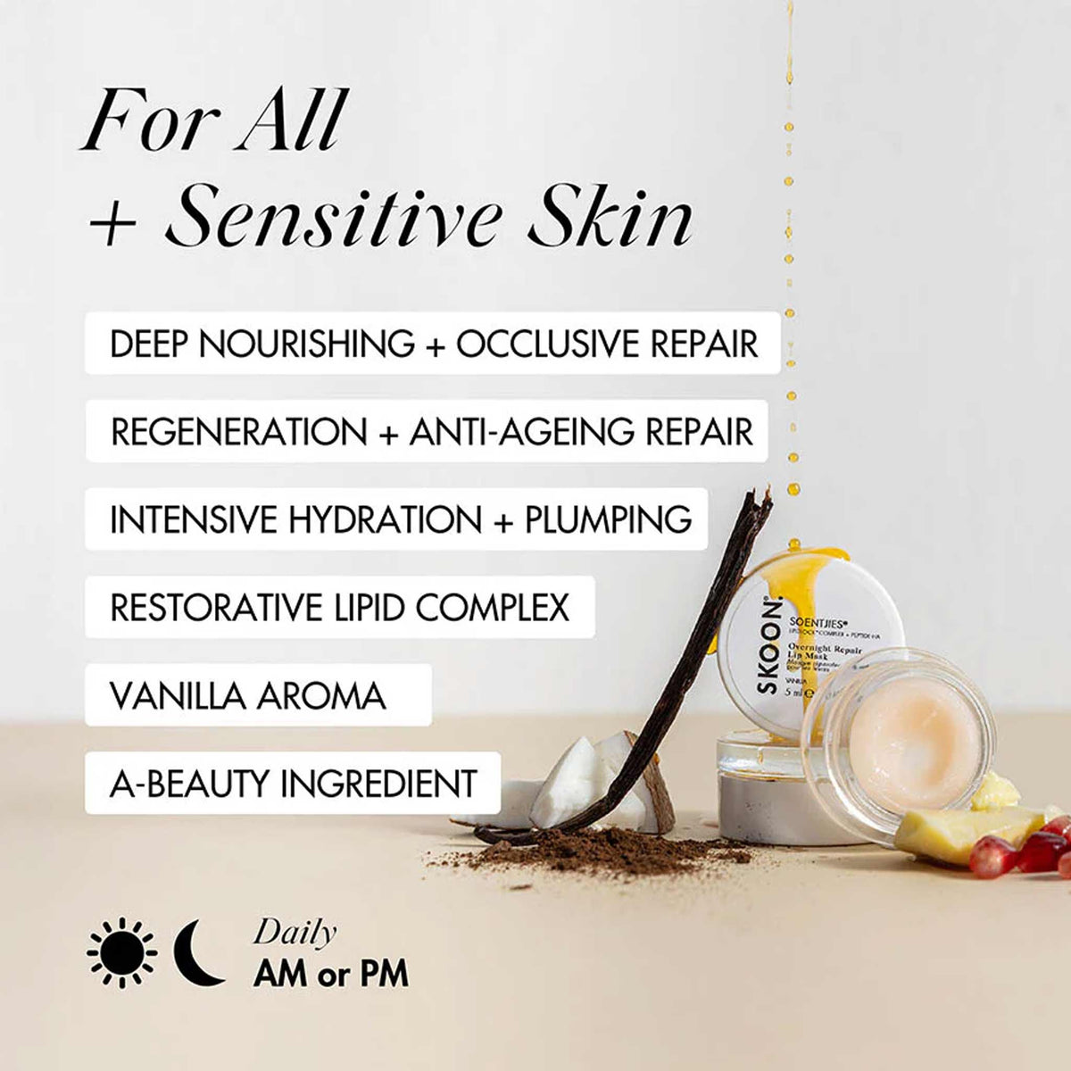 Skoon SOENTJIES® Overnight Repair Lip Mask 5ml