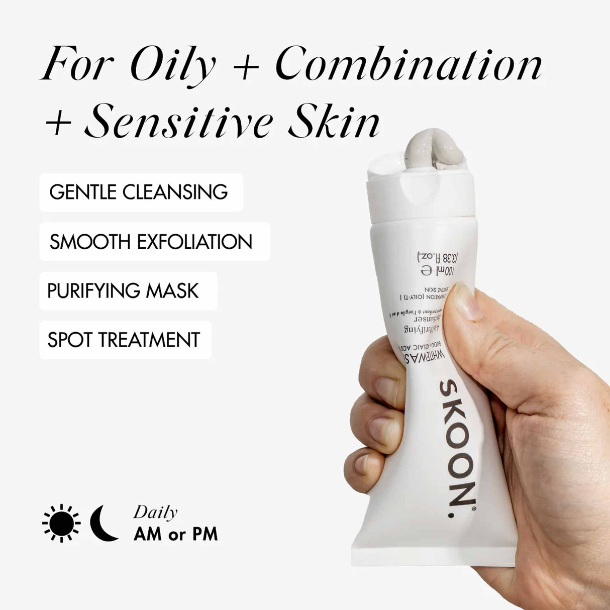 Skoon WHITEWASH Purifying Clay Cleanser 100ml