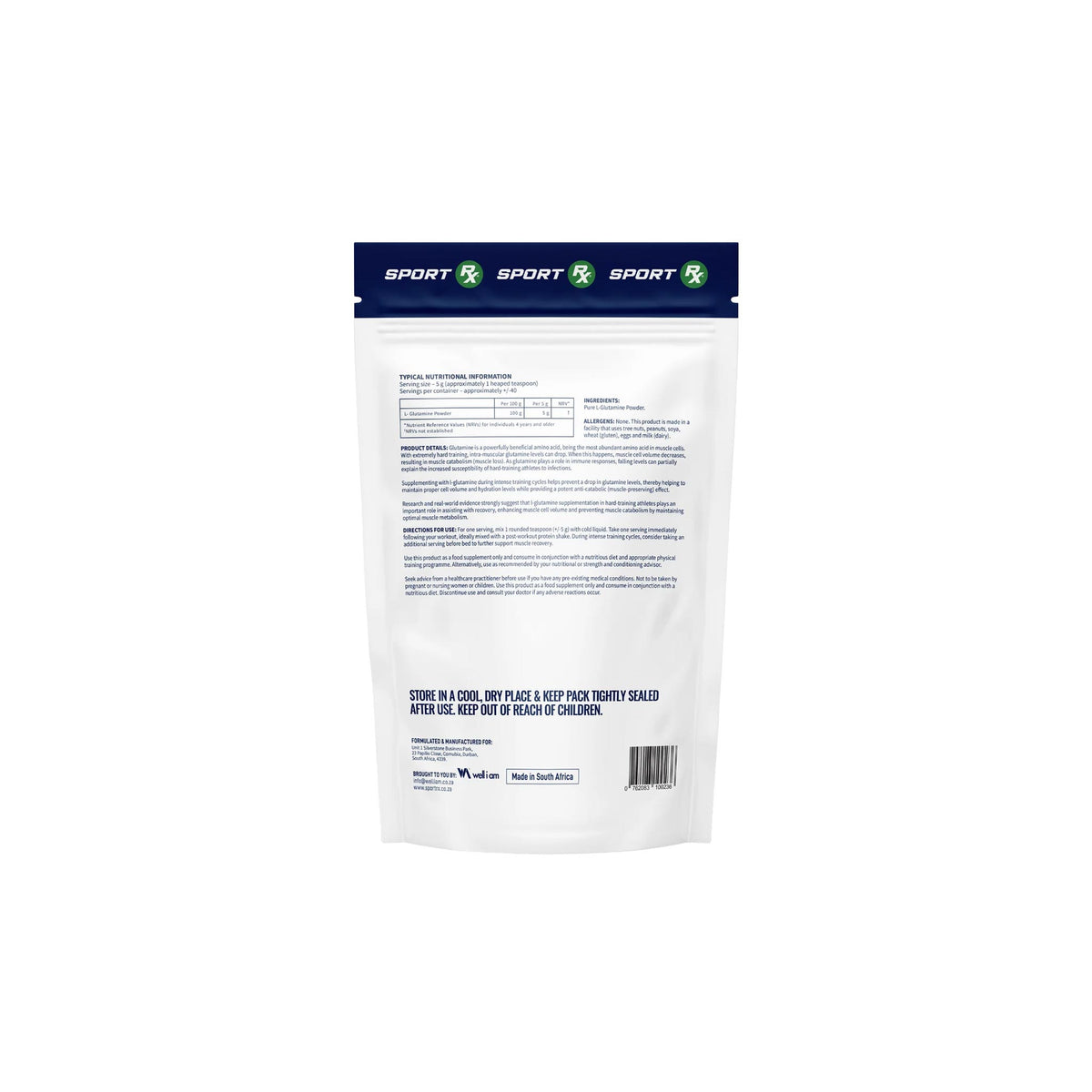 Sport RX 100% L-Glutamine 200g
