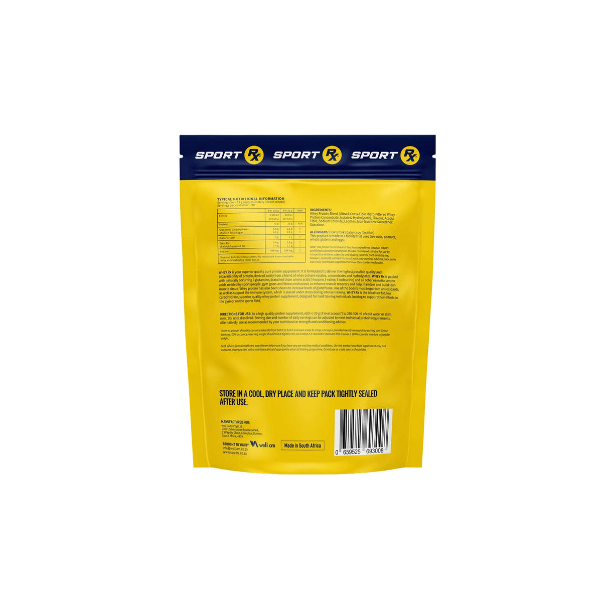 Sport RX Whey Protein Vanilla Condensed Milk 990g